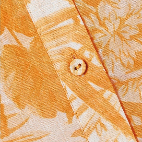 ZIMMERMANN MAE LINEN PALM PRINT BELTED SHORTS AND BUTTON UP TOP SET - Picture 6 of 10